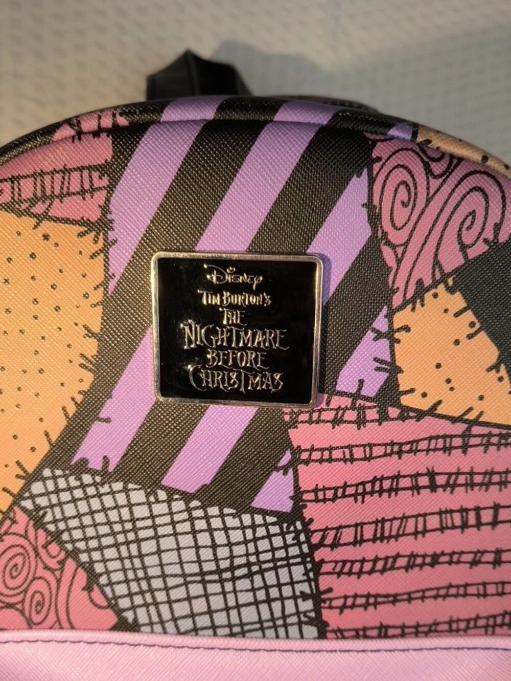 Bioworld Disney The Nightmare Before Christmas Pastel Patchwork Backpack RARE